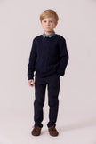 Sean Cable Knit Sweater - Navy