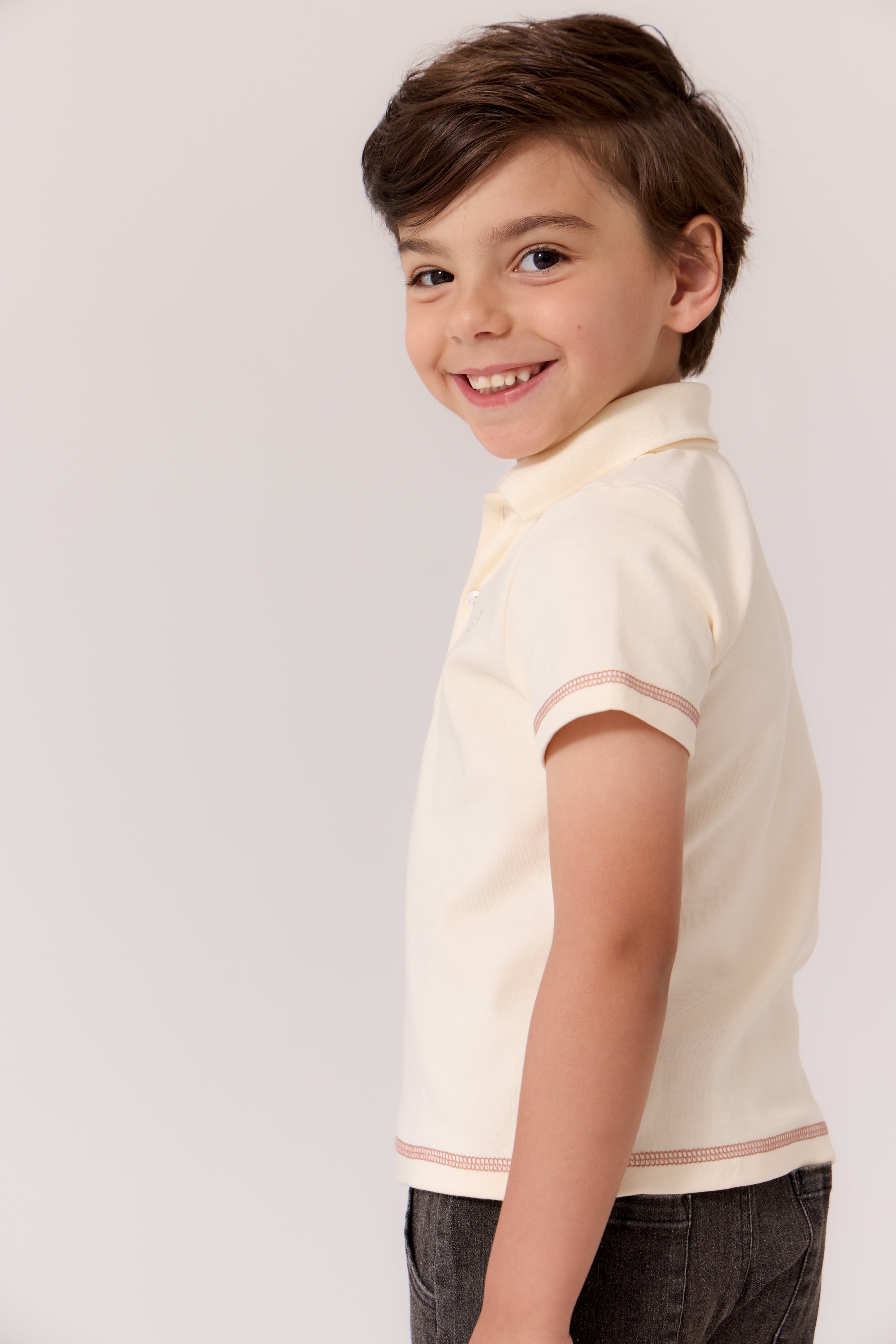 Benny Coverstitch Polo - White