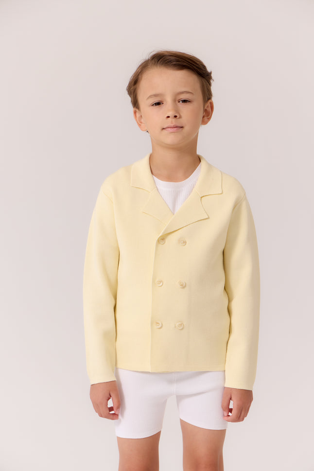 George Piquet Knit Blazer - Butter