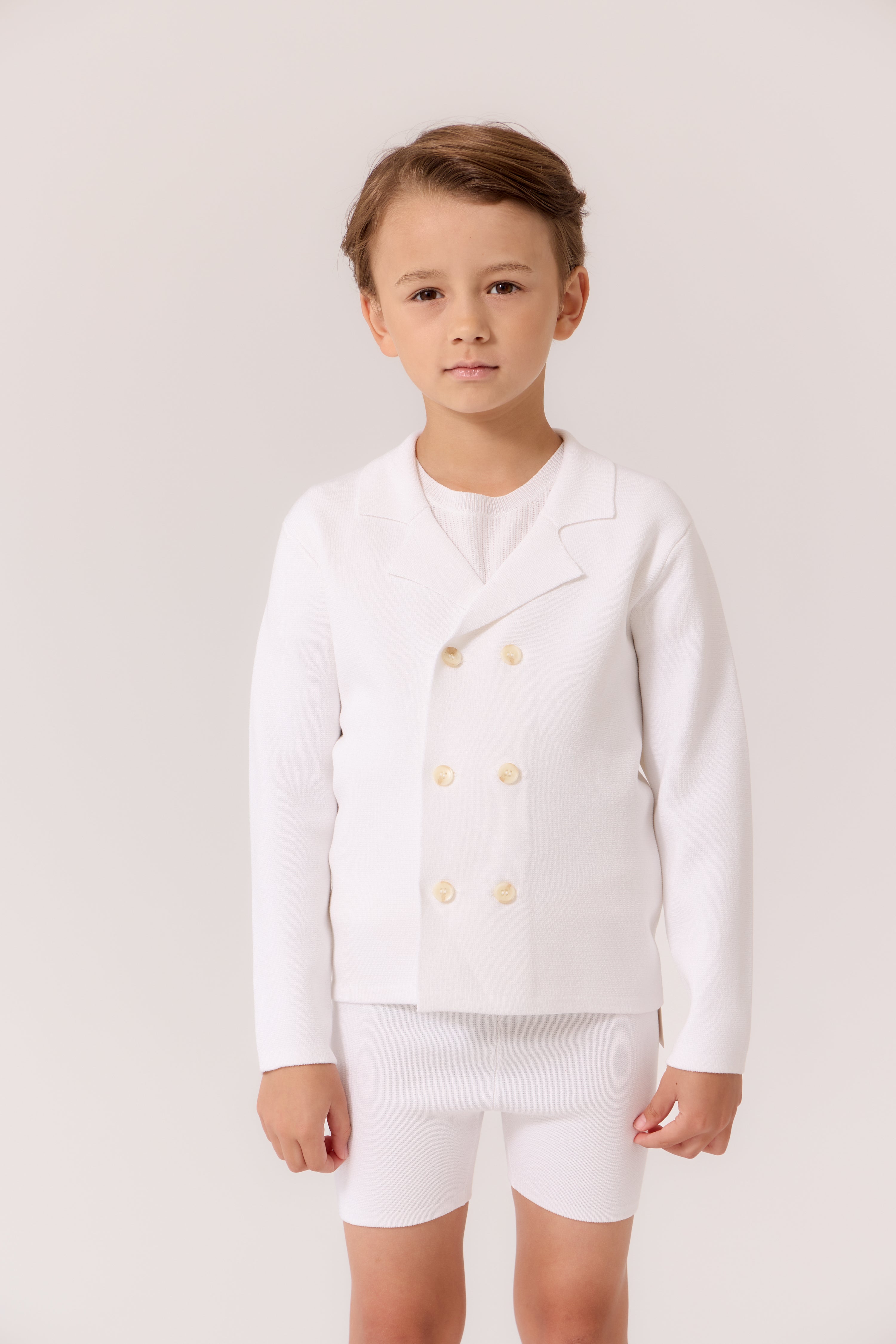 George Piquet Knit Shorts - White