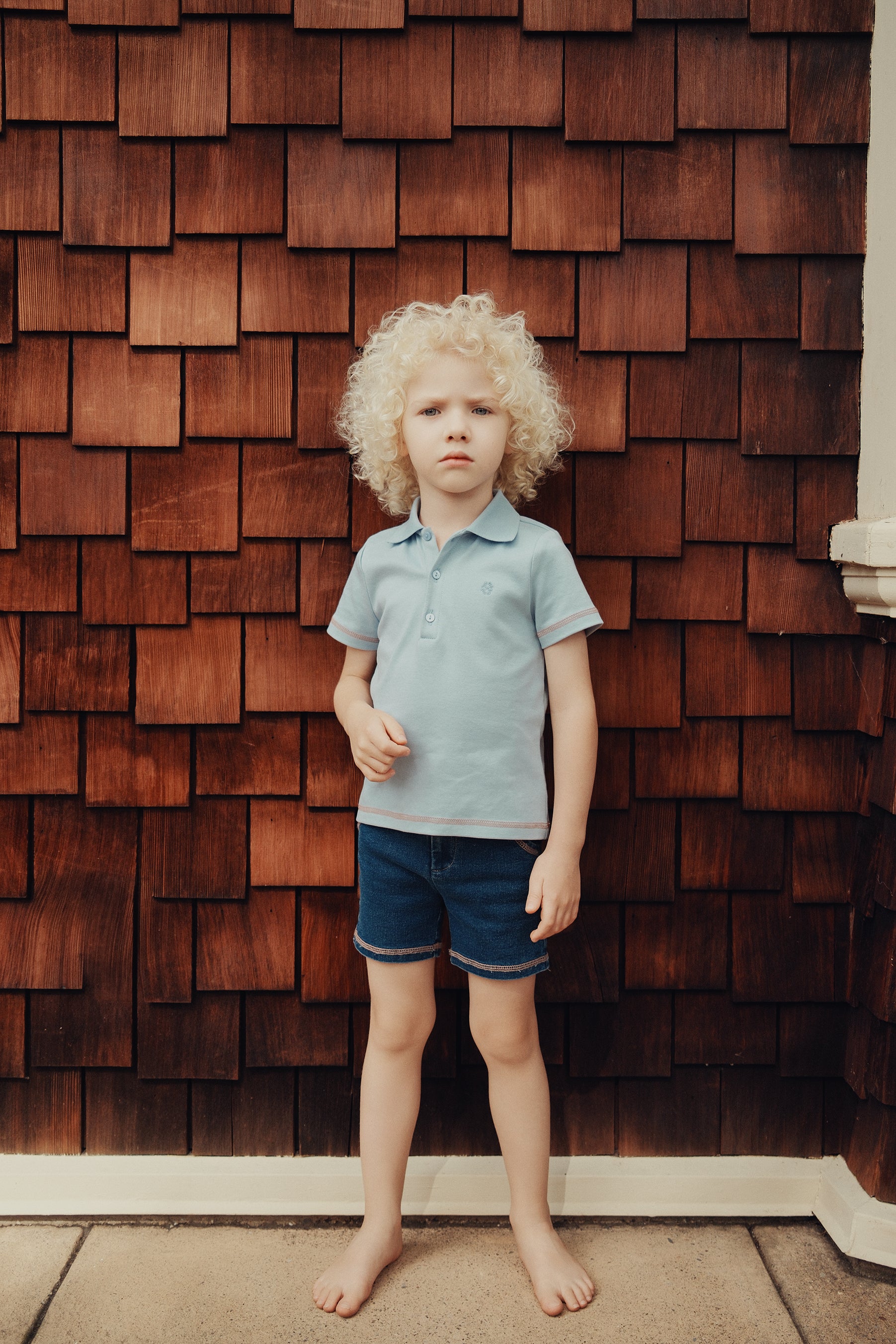 Benny Coverstitch Polo - Blue