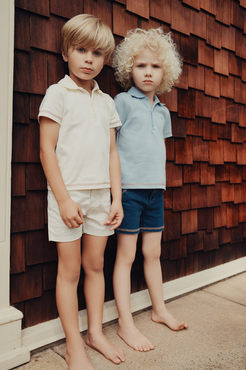 Benny Coverstitch Polo - White