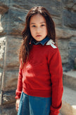 Cottier Chunky Knit Top - Crimson