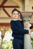 Sean Cable Knit Sweater - Navy