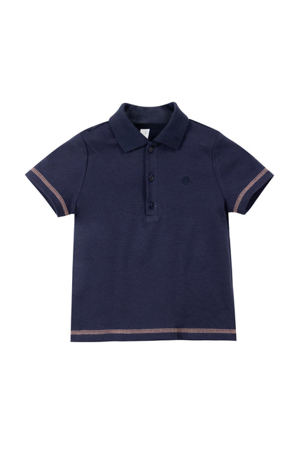 Benny Coverstitch Polo - Navy