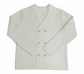 George Piquet Knit Blazer - White
