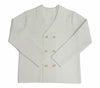 George Piquet Knit Blazer - White