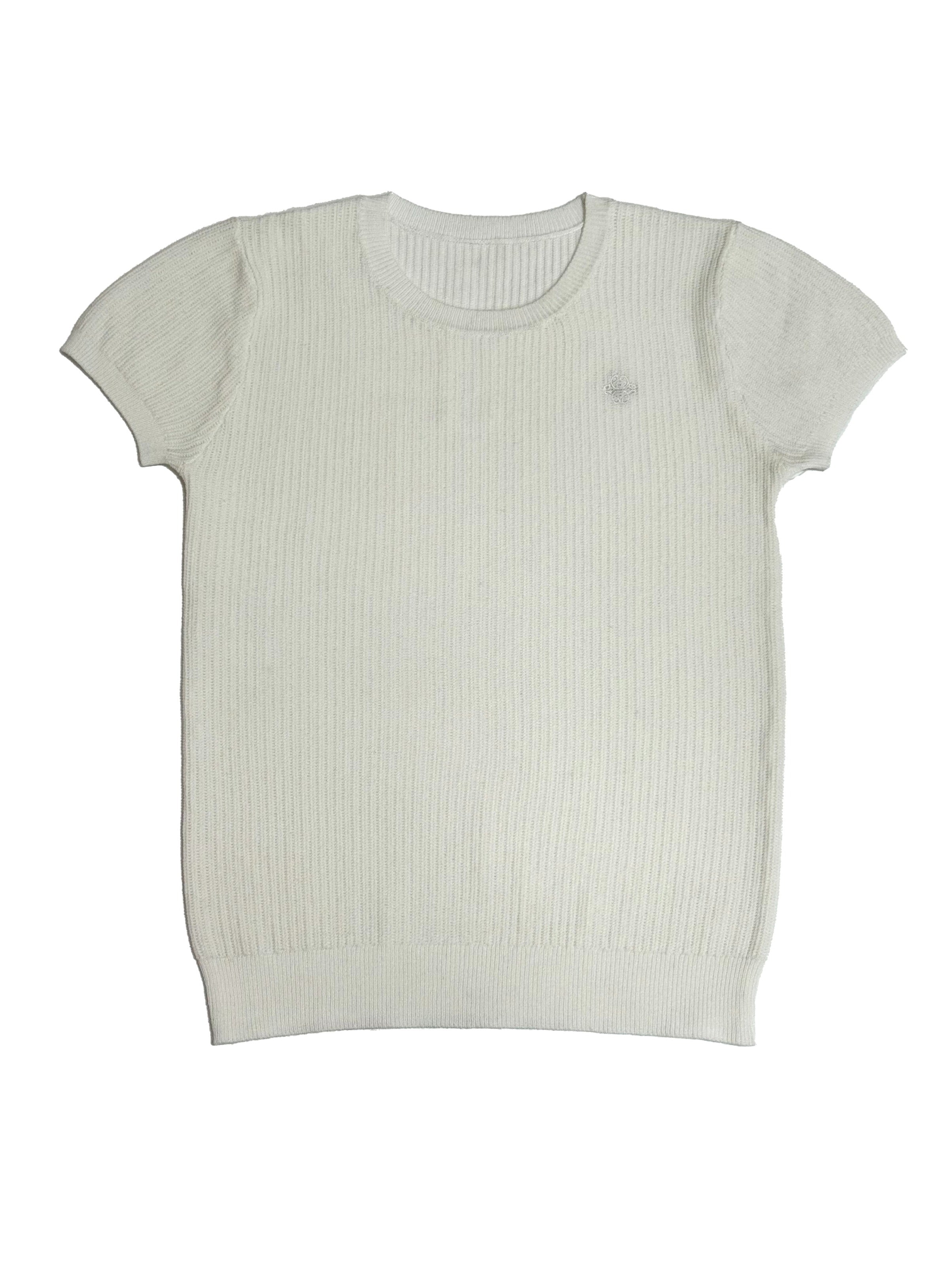 Jean Knit Sweater - White