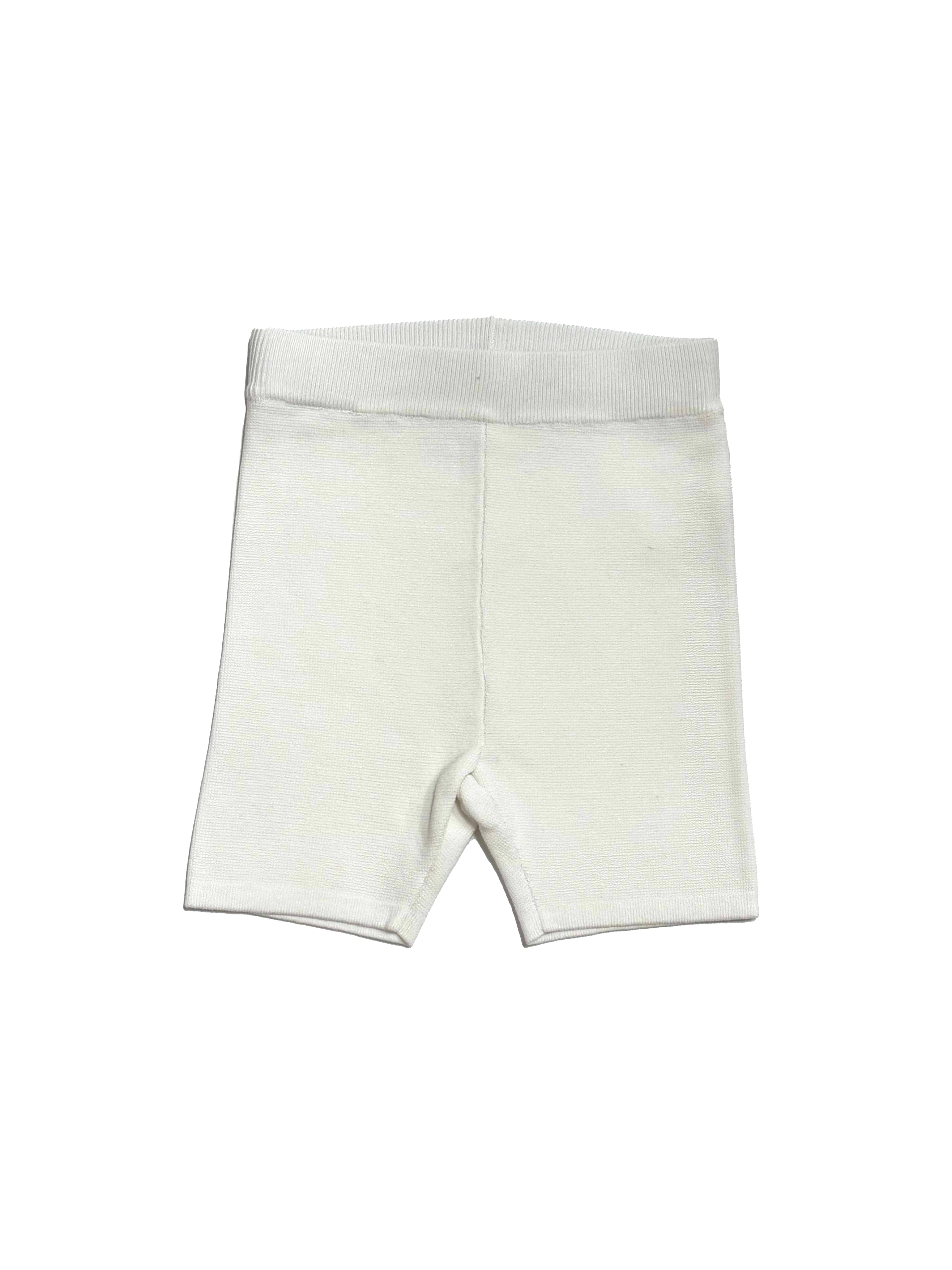 George Piquet Knit Shorts - White