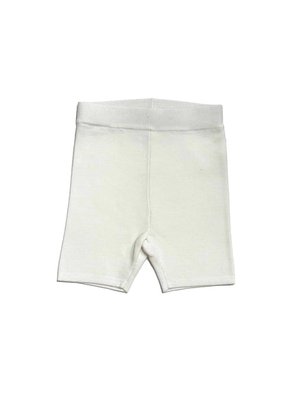 George Piquet Knit Shorts - White