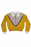 Delilah Knit Zip Up - Mustard