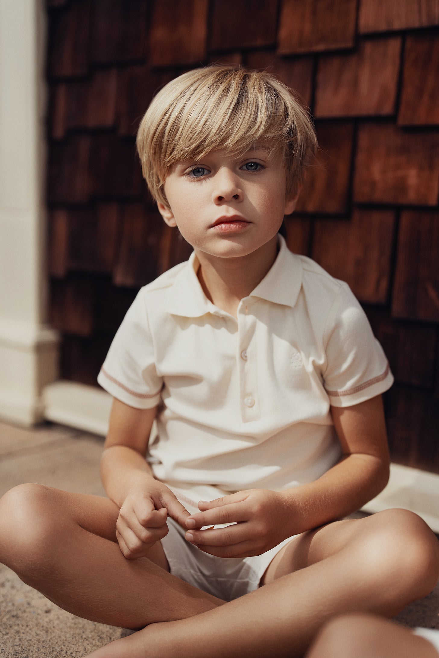 Benny Coverstitch Polo - White